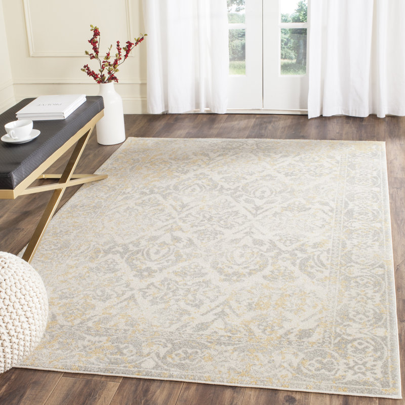 Lark Manor Montelimar Ivory/Grey Area Rug & Reviews Wayfair